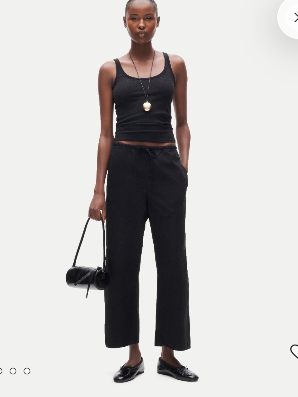 JCrew Black Wide-Leg Essential Pant
In Cotton Poplin